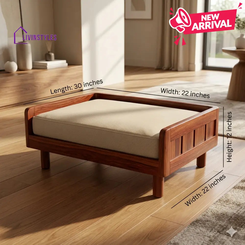 Vladimir Solid Sheesham Wood Pet Daybed | Cat Bed | Dog Bed