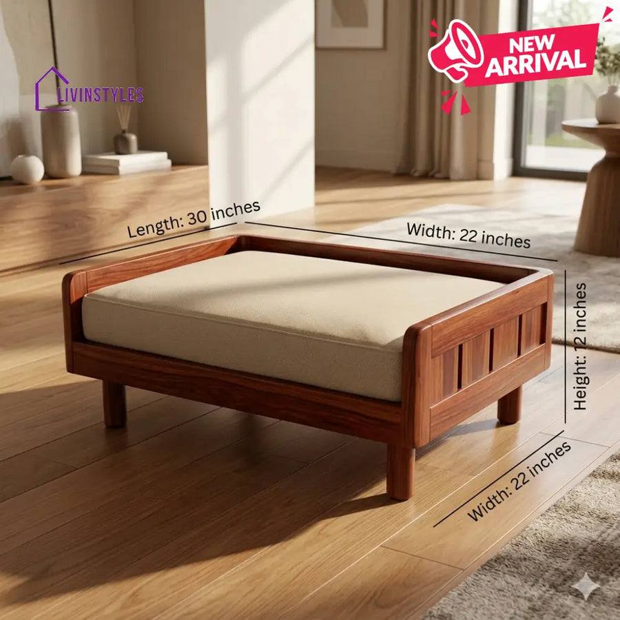 Vladimir Solid Sheesham Wood Pet Daybed | Cat Bed | Dog Bed