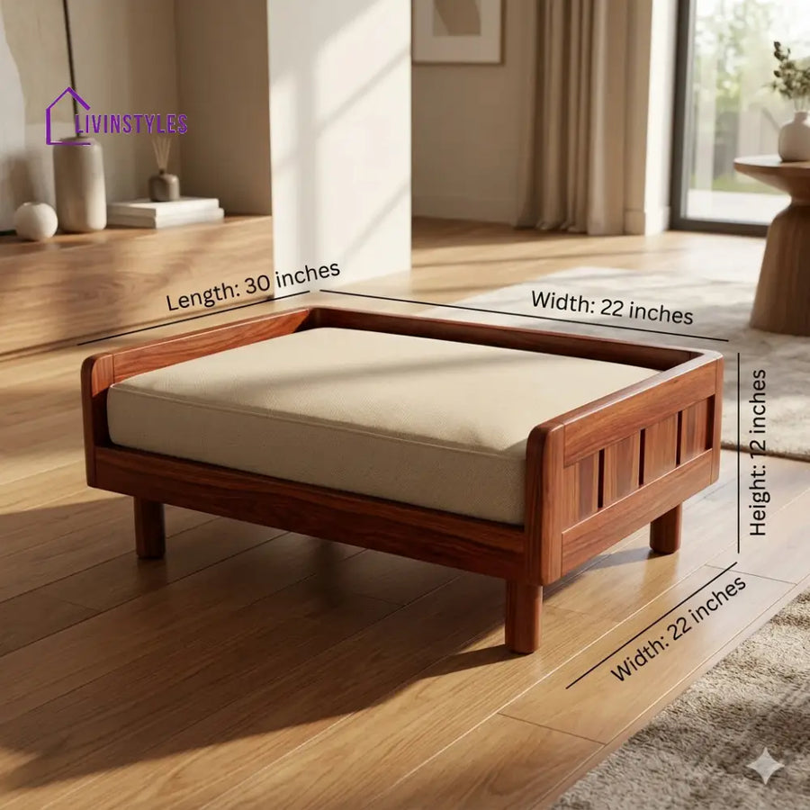 Vladimir Solid Sheesham Wood Pet Daybed | Cat Bed | Dog Bed