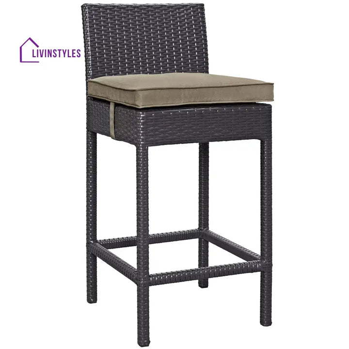 Volta Outdoor Patio Bar Sets 4 Chairs and 1 Table (Dark Brown) - Bar Sets