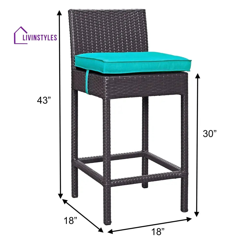 Volta Outdoor Patio Bar Sets 4 Chairs and 1 Table (Dark Brown) - Bar Sets