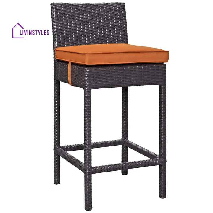 Volta Outdoor Patio Bar Sets 4 Chairs and 1 Table (Dark Brown) - Bar Sets