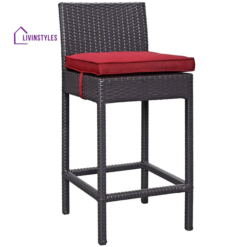 Volta Outdoor Patio Bar Sets 4 Chairs and 1 Table (Dark Brown) - Bar Sets