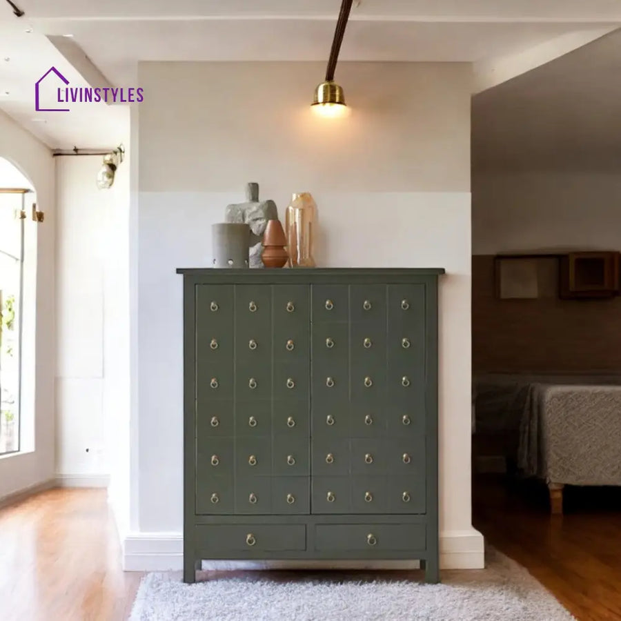 Vrishti Solid Mango Wood Cabinet Mango Wood