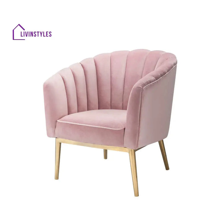 Vritika Metal and Fabric Chair | Living Room Chair | Lounge Chair