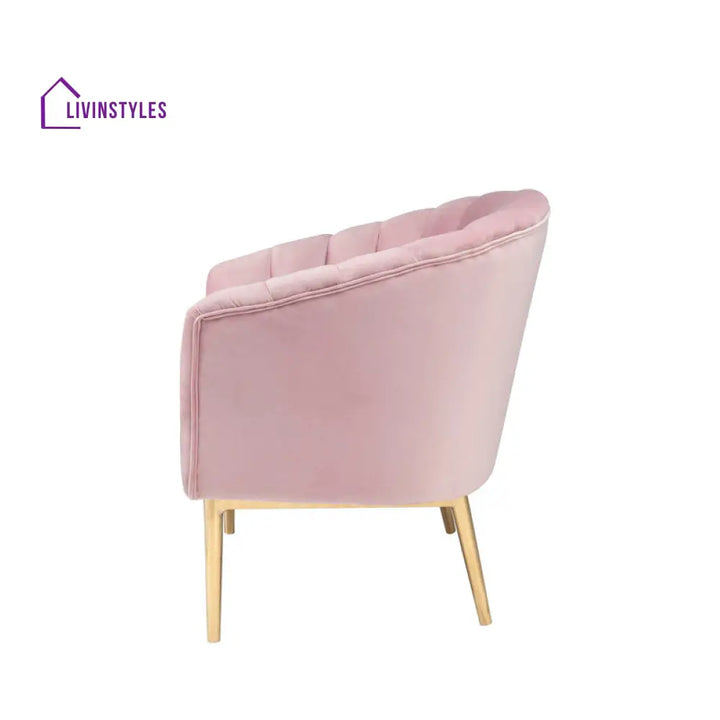 Vritika Metal and Fabric Chair | Living Room Chair | Lounge Chair