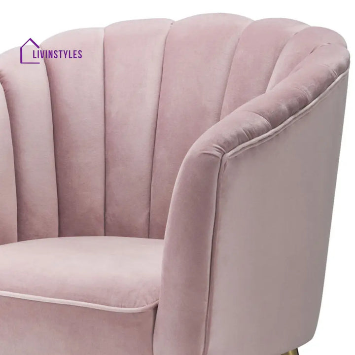 Vritika Metal and Fabric Chair | Living Room Chair | Lounge Chair