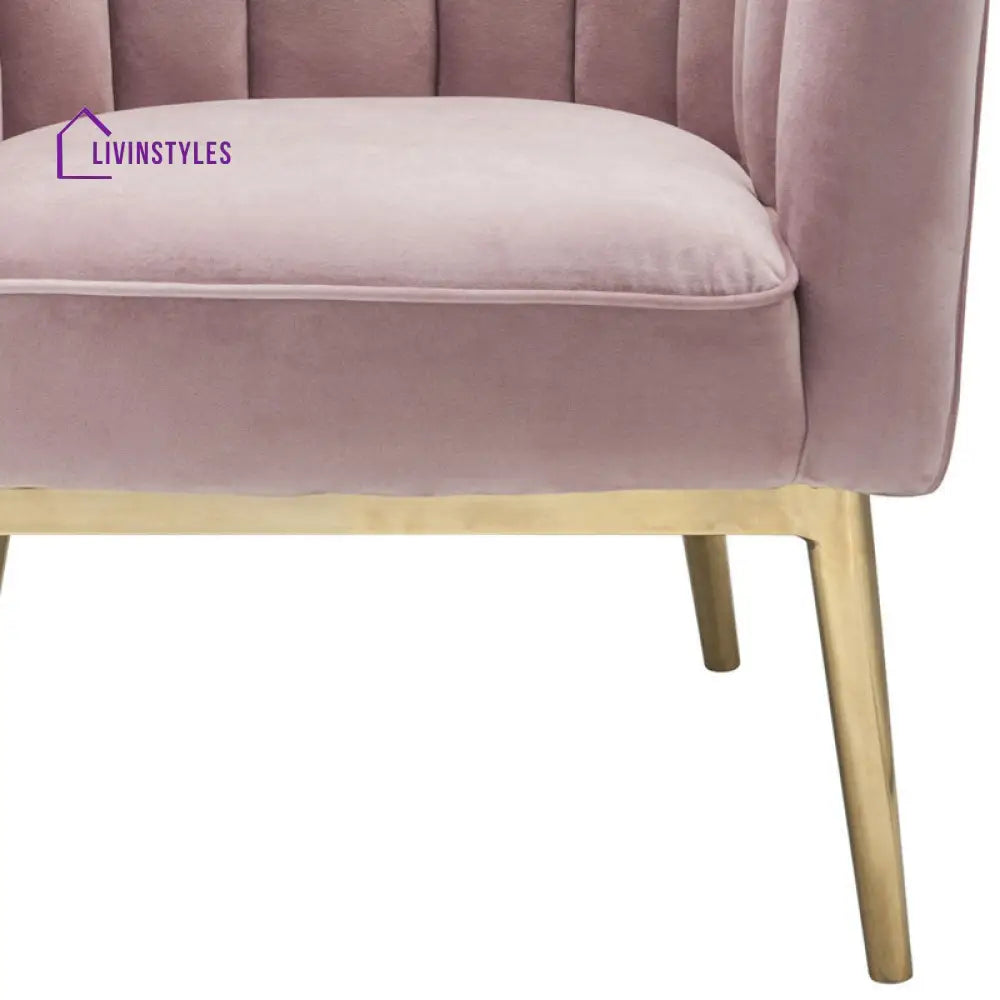 Vritika Metal and Fabric Chair | Living Room Chair | Lounge Chair