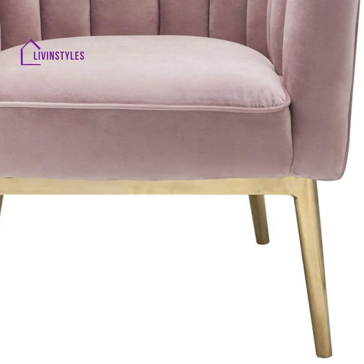 Vritika Metal and Fabric Chair | Living Room Chair | Lounge Chair