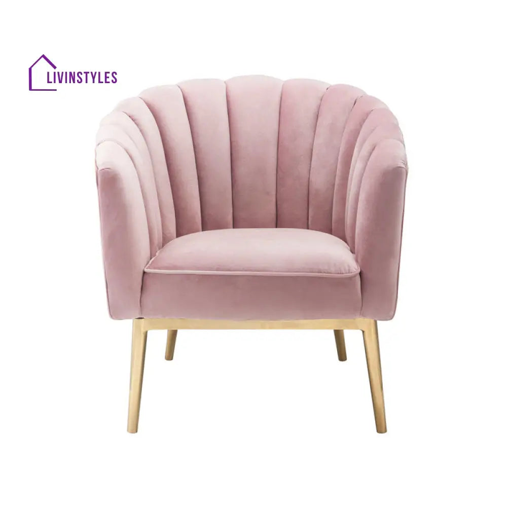 Vritika Metal and Fabric Chair | Living Room Chair | Lounge Chair