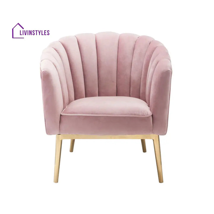 Vritika Metal and Fabric Chair | Living Room Chair | Lounge Chair