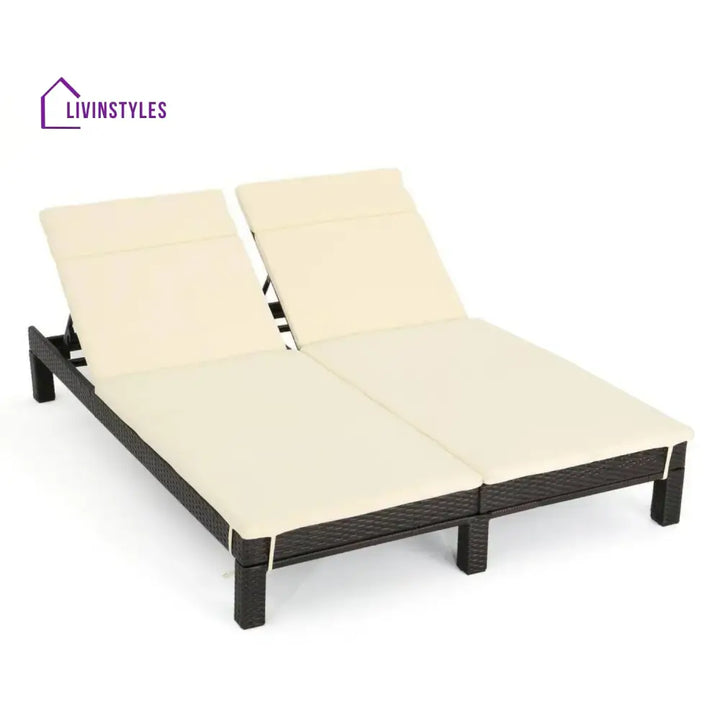 Vritika Outdoor All-Weather Rattan Wicker Chaise Lounge Chair Set of 2 - Lounger Set