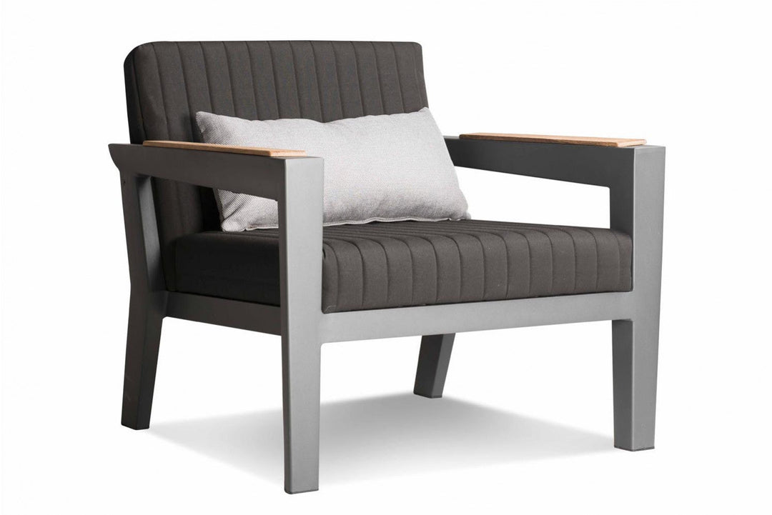 Trevisani Outdoor Sofa Set 2 Seater , 2 Single seater and 1 Center Table (Grey)