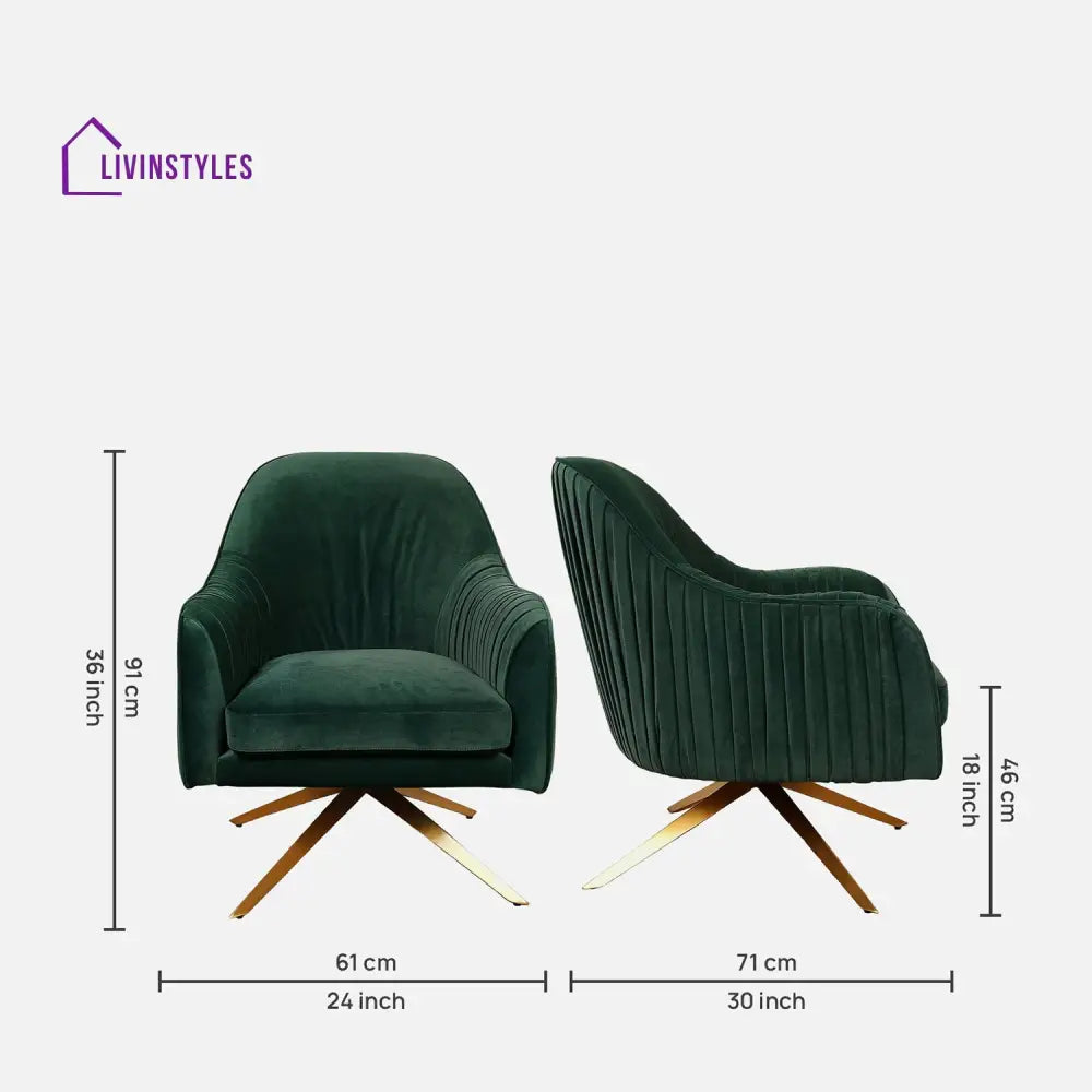 Vyacheslav Green Oasis Lounge Chair Furniture