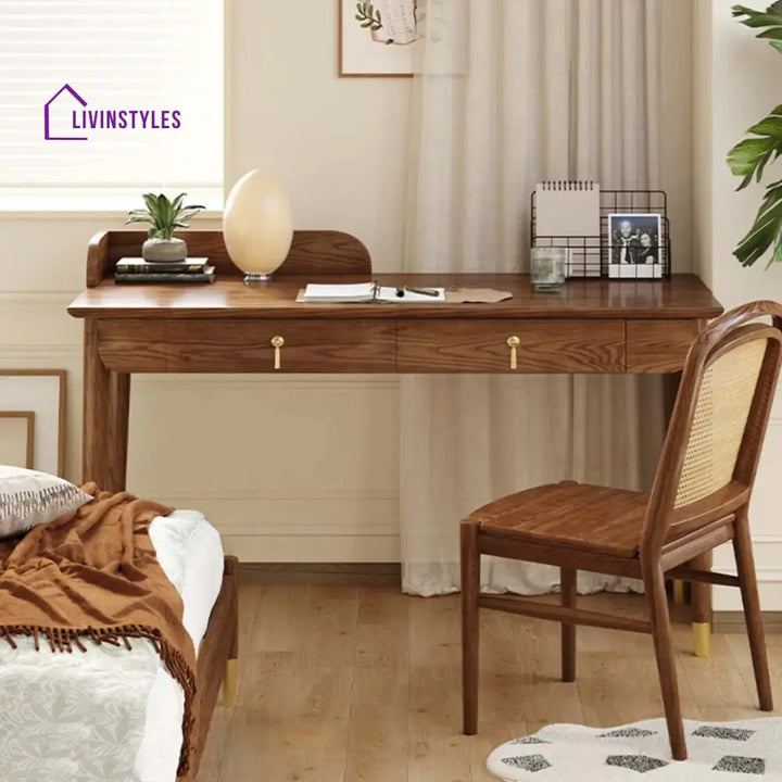 Vyacheslav Solid Wood Study Table for Students