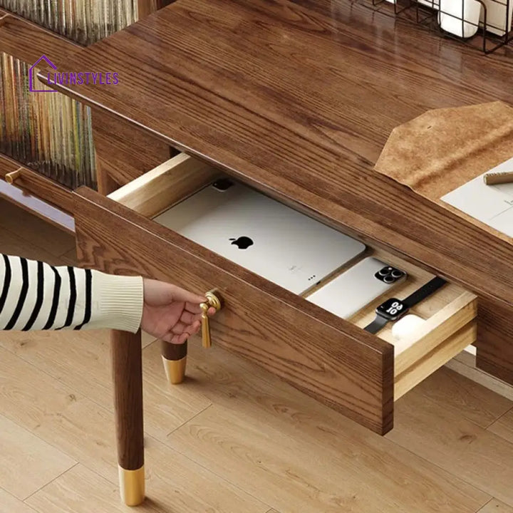 Vyacheslav Solid Wood Study Table for Students