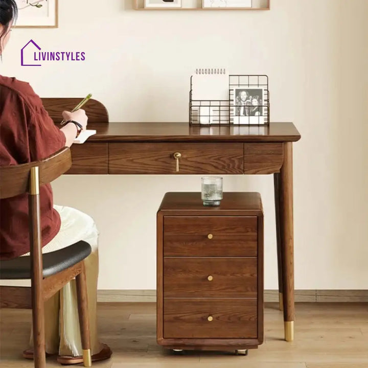 Vyacheslav Solid Wood Study Table for Students