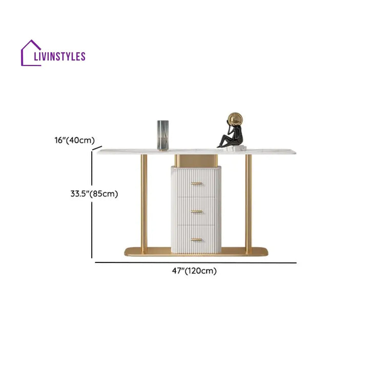 Vyas Stainless Steel Living Room Console Table