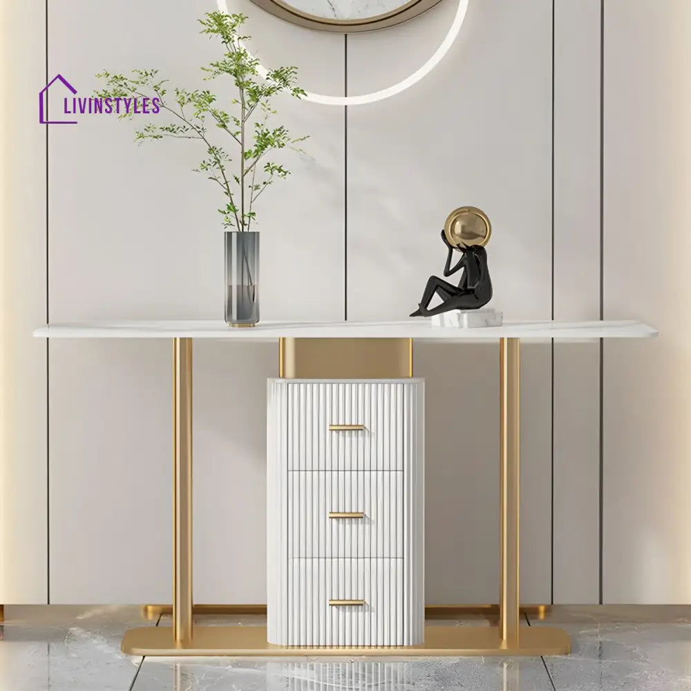 Vyas Stainless Steel Living Room Console Table