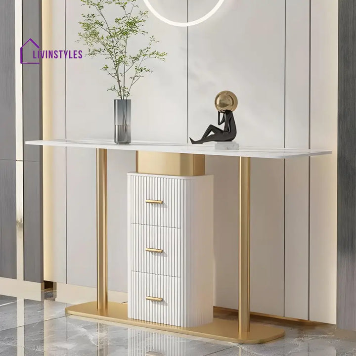 Vyas Stainless Steel Living Room Console Table