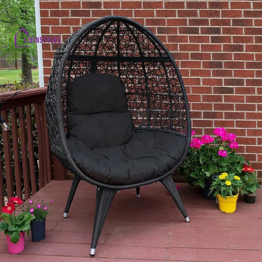 Wafaa Outdoor All-Weather Wicker Egg Chair - Egg Chair
