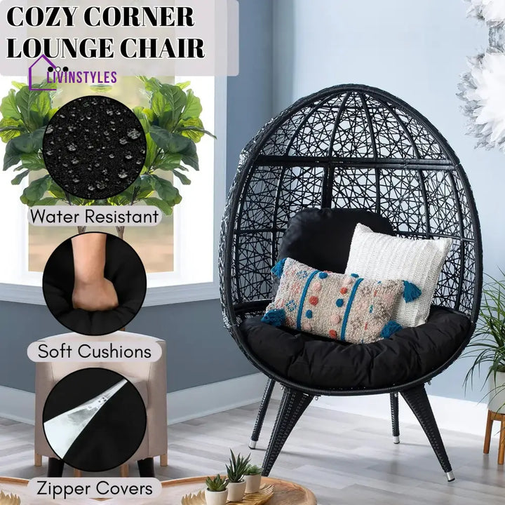 Wafaa Outdoor All-Weather Wicker Egg Chair - Egg Chair