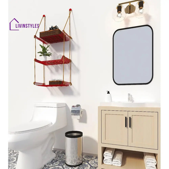 Wall Décor Shelf 3 Tier Red