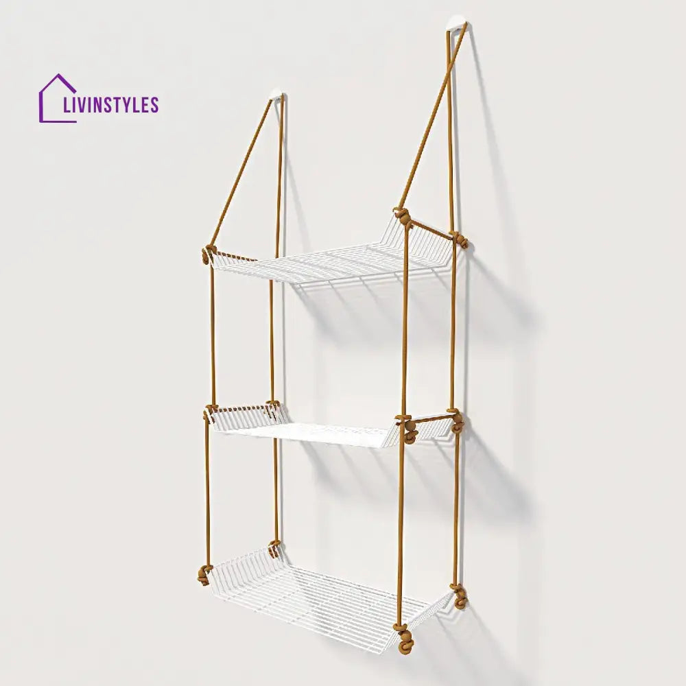 Wall Décor Shelf 3 Tier White