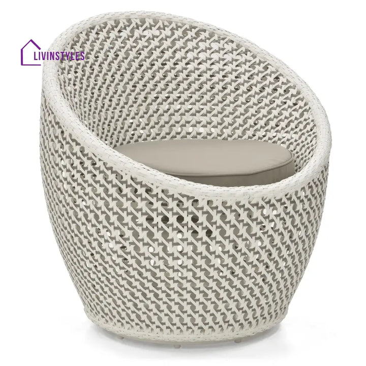 Wall Outdoor Patio Seating Set 2 Chairs and 1 Table Set (White + Silver) - Coffee Table Sets