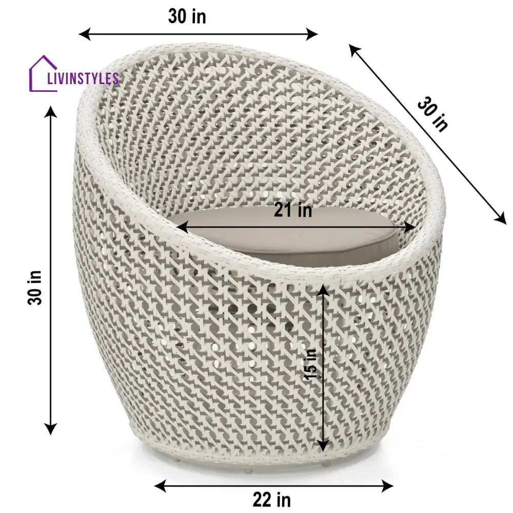 Wall Outdoor Patio Seating Set 2 Chairs and 1 Table Set (White + Silver) - Coffee Table Sets