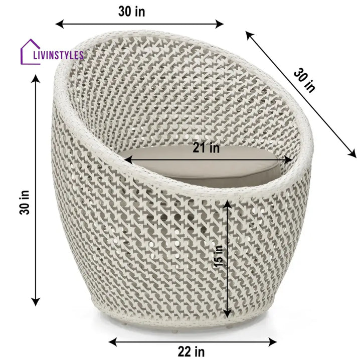Wall Outdoor Patio Seating Set 2 Chairs and 1 Table Set (White + Silver) - Coffee Table Sets