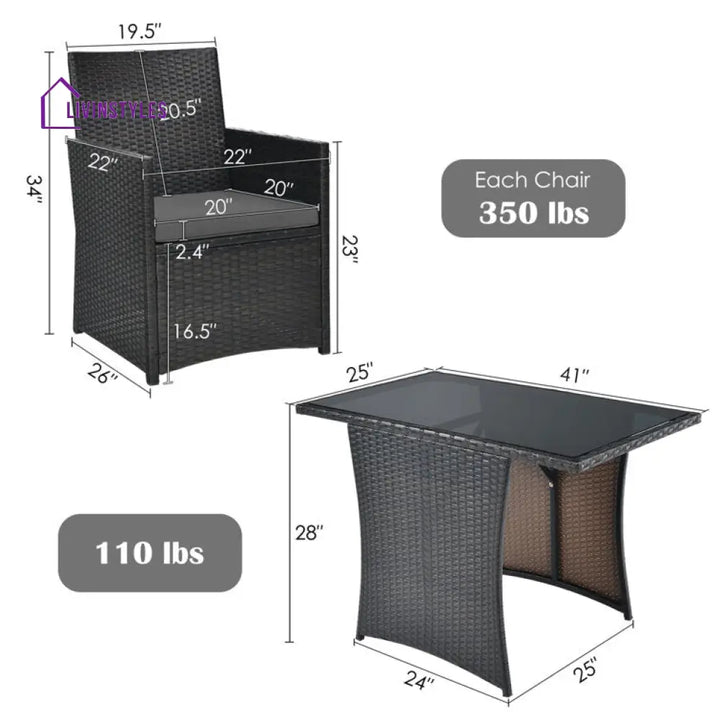 Walmen Rectangular Outdoor Set With Cushions