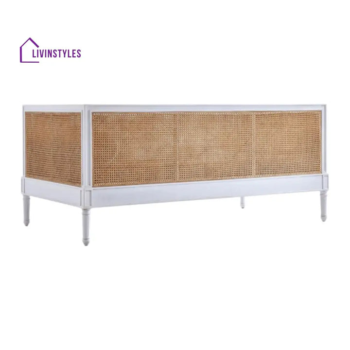 Waniya Solid Teak Wood & Rattan 3 Seater Sofa