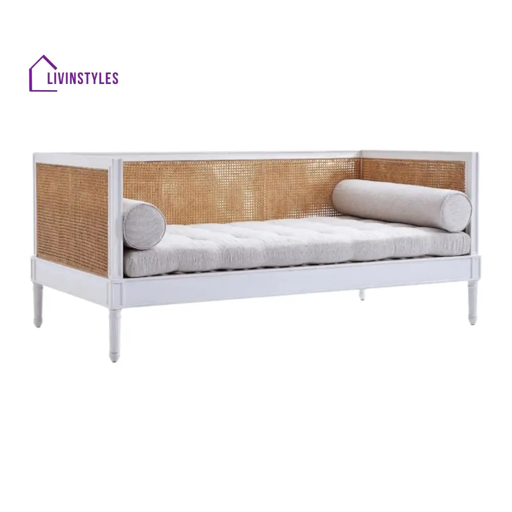 Waniya Solid Teak Wood & Rattan 3 Seater Sofa