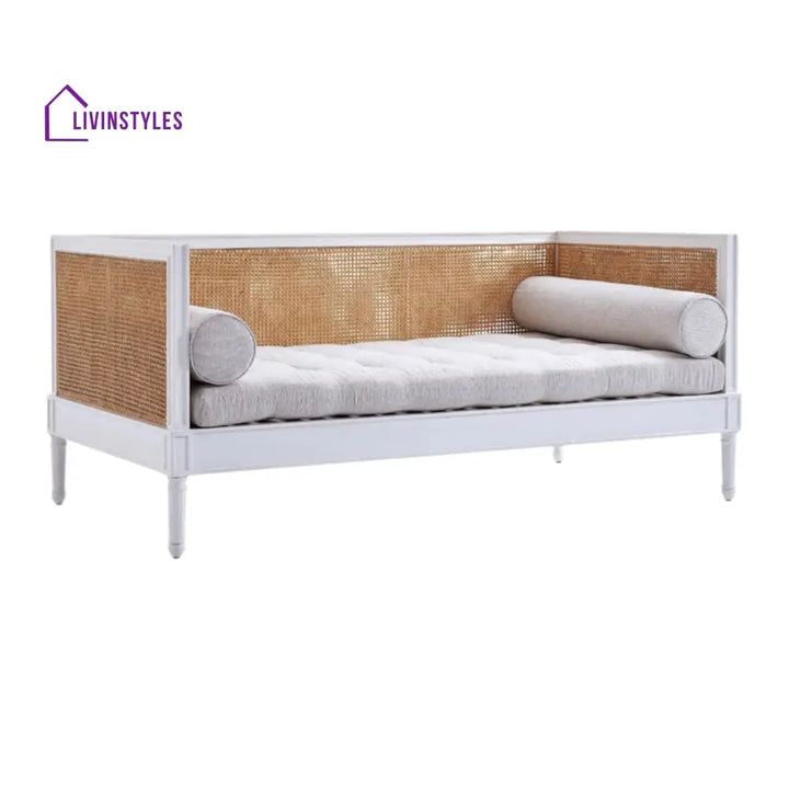 Waniya Solid Teak Wood & Rattan 3 Seater Sofa