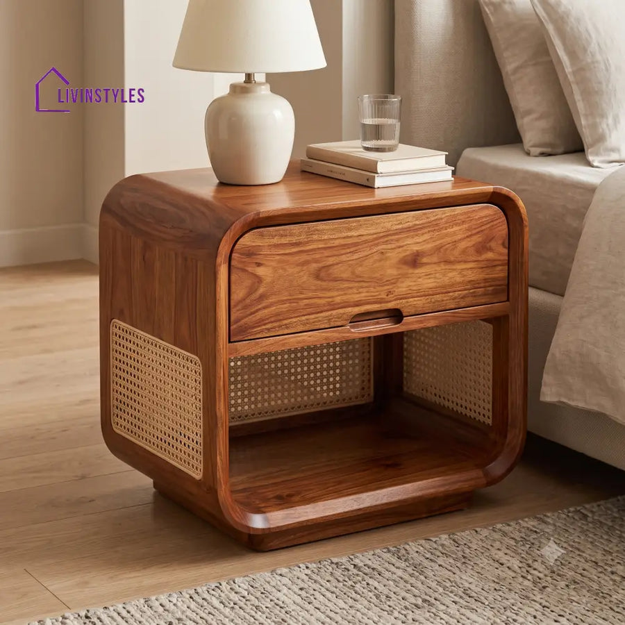 Wanjiku Premium Wooden Bedside Table | Side Table for Bedroom