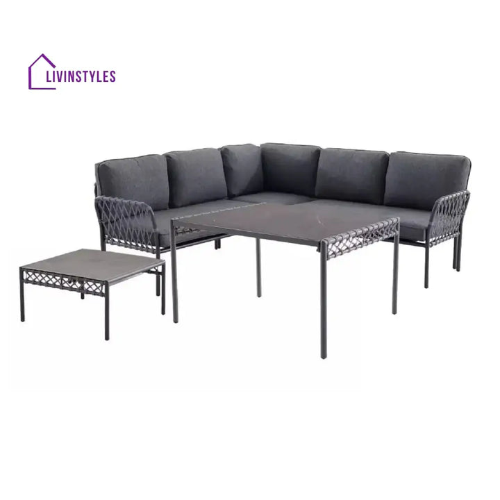Waverly Outdoor Rope 5 Seater L-Shape Sofa - Sofa Set