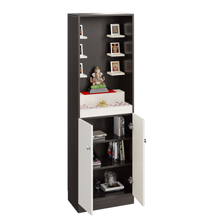 Mira Engineered Wood Floor Standing Home Temple for Living Room