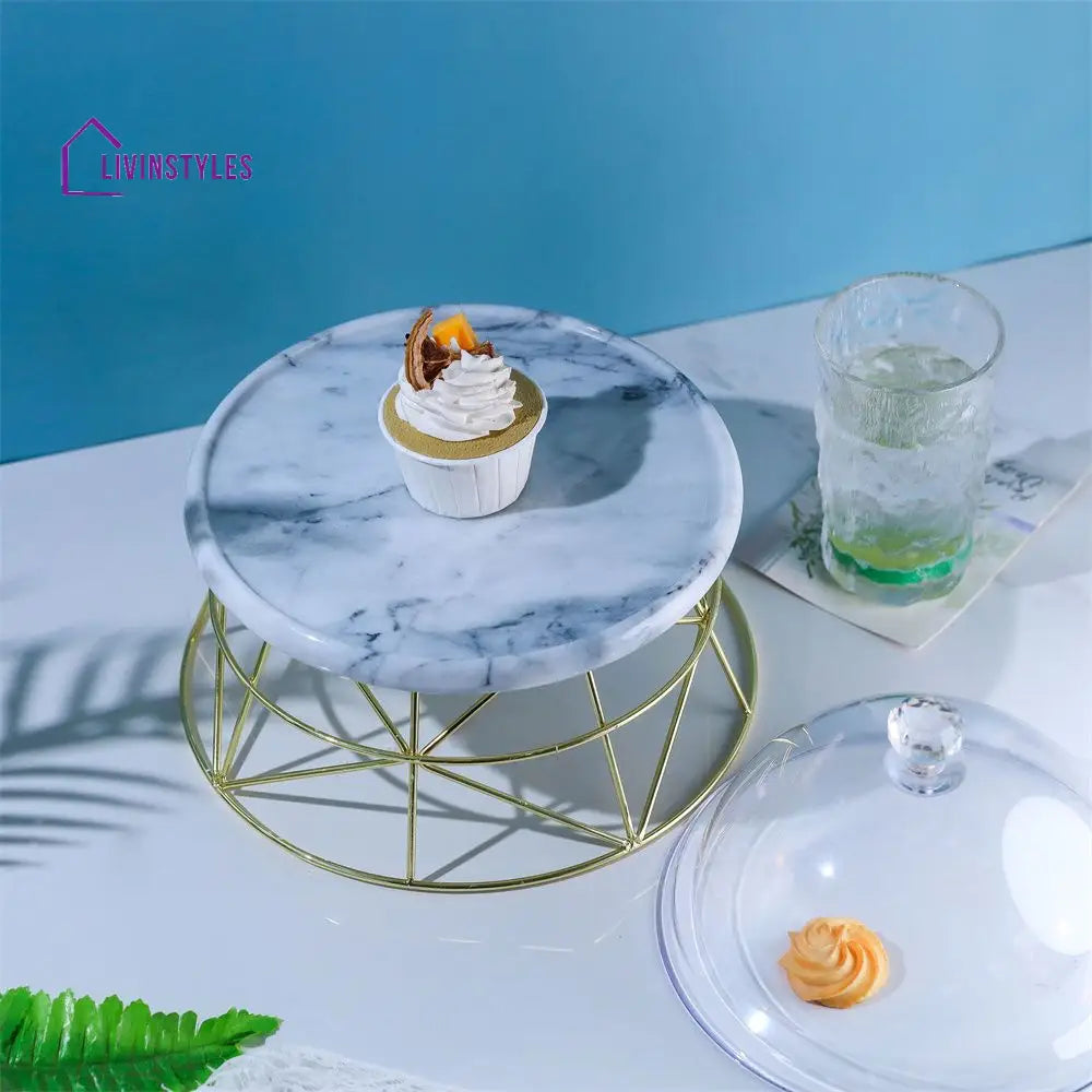 White Marble Cake Stand Stands