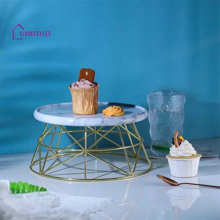 White Marble Cake Stand Stands