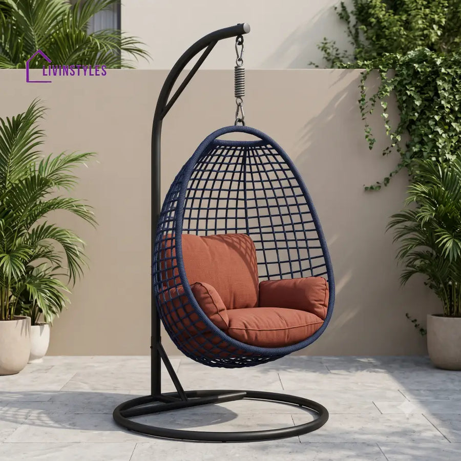 Wiktor Premium MS Frame with Powder Coated Outdoor Swing Chair with Stand