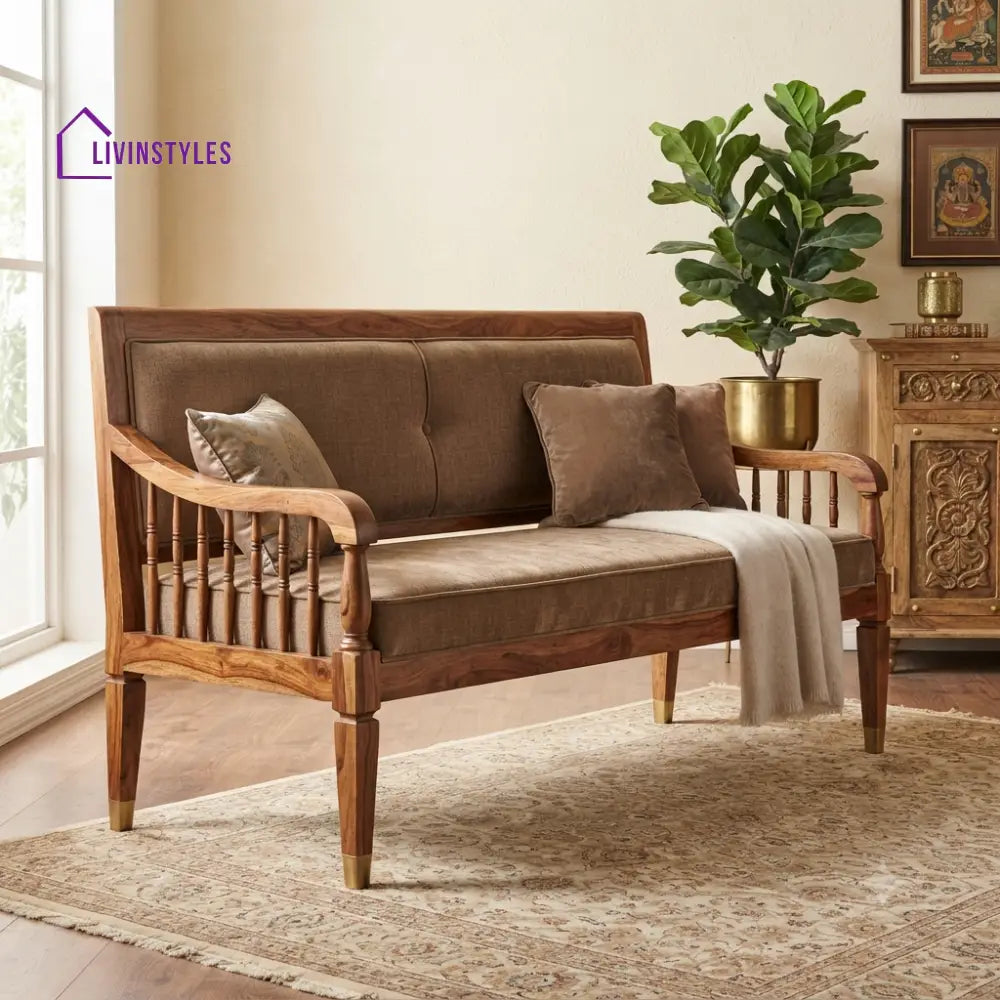 Wildon Wooden Bench for Living Room | Bedroom | Extra Seating