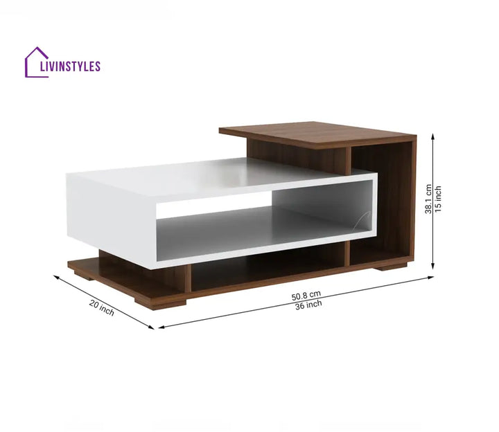 Will Wooden and White Finish Coffee and Centre Table