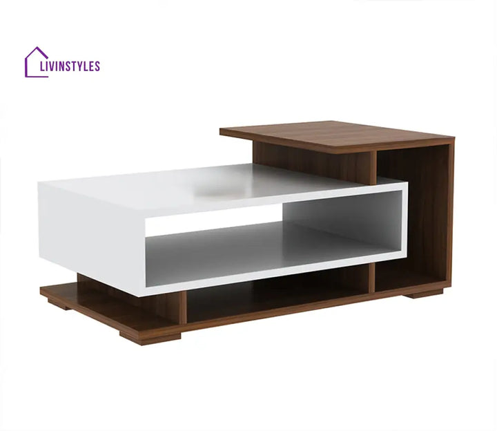 Will Wooden and White Finish Coffee and Centre Table