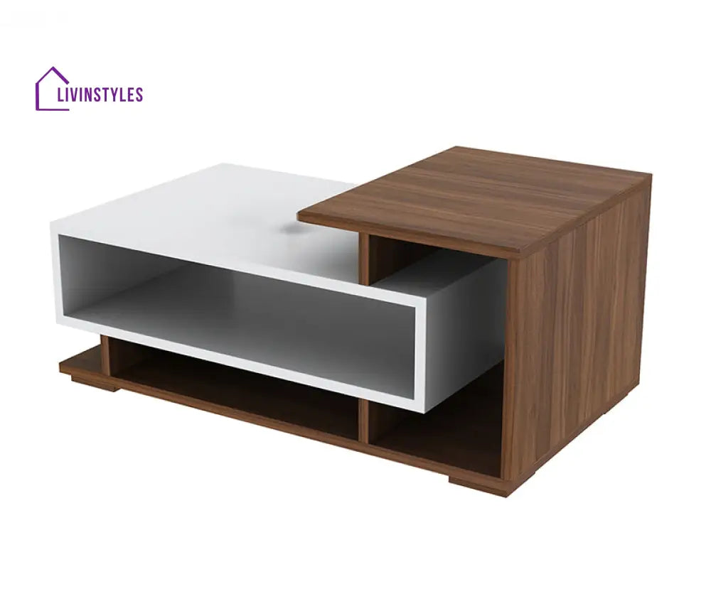 Will Wooden and White Finish Coffee and Centre Table