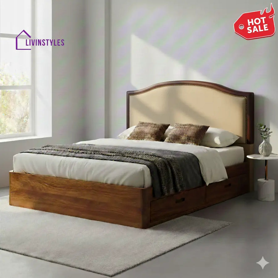 William Premium Sheesham Wood Bed