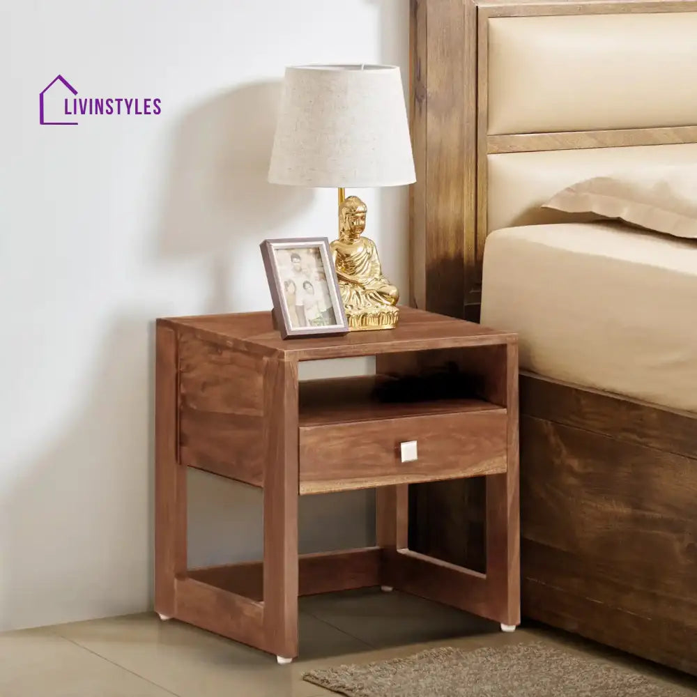 Mia Solid Sheesham Wood Bedside Tables Natural Bedroom Furniture Sets