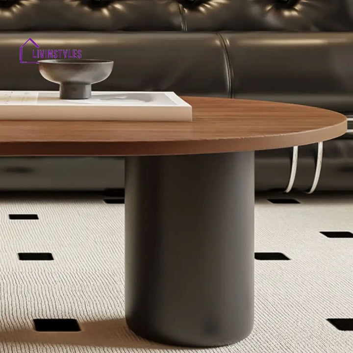 Willow Metal Base and Wooden Top Coffee Table for Living Room