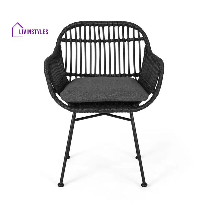 Wise Outdoor Patio Seating Set 2 Chairs and 1 Table Set (Black) - Coffee Table Sets