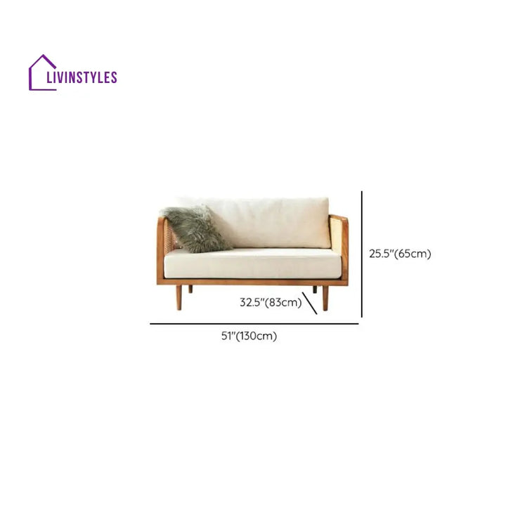Wisha Solid Wood L Shaped Sofa for Living Room